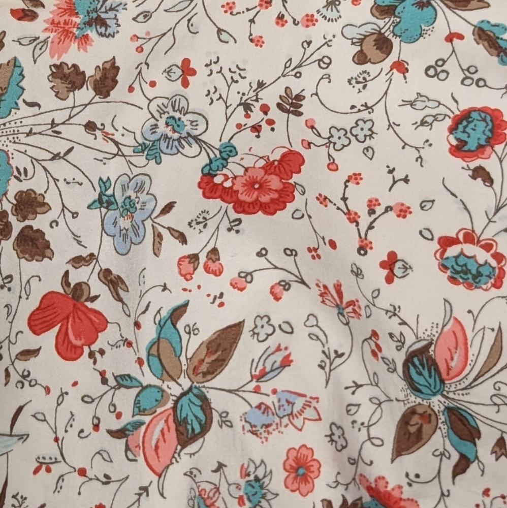 Gap Red Floral Sateen Dress